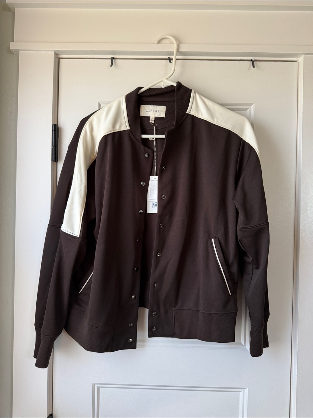 The Great. Black & Cream Women’s Track Jacket